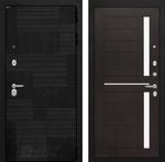 Дверь входная Лабиринт PAZL 02 - Венге, стекло белое металлическая