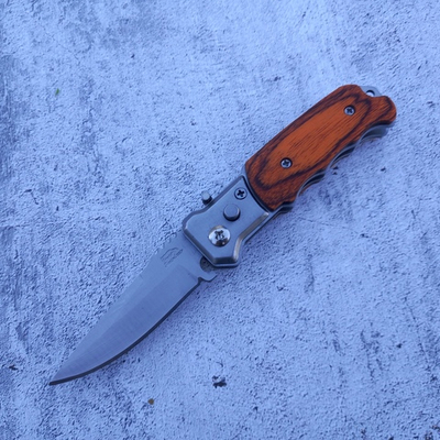 Нож автоматический A913 деревянная рукоять