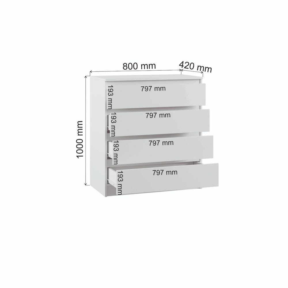 МС Мадера Комод К4М 800*1000*420 (лдсп графит новый)