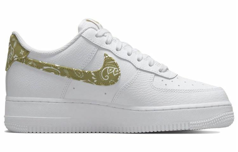 Кроссовки Nike Air Force 1 '07 Ess "Olive Paisley" (Женская размерная сетка)