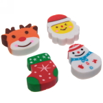 Ластики для карандашей 4шт «Новогодняя сказка», цвет микс, 7,5*7,5см