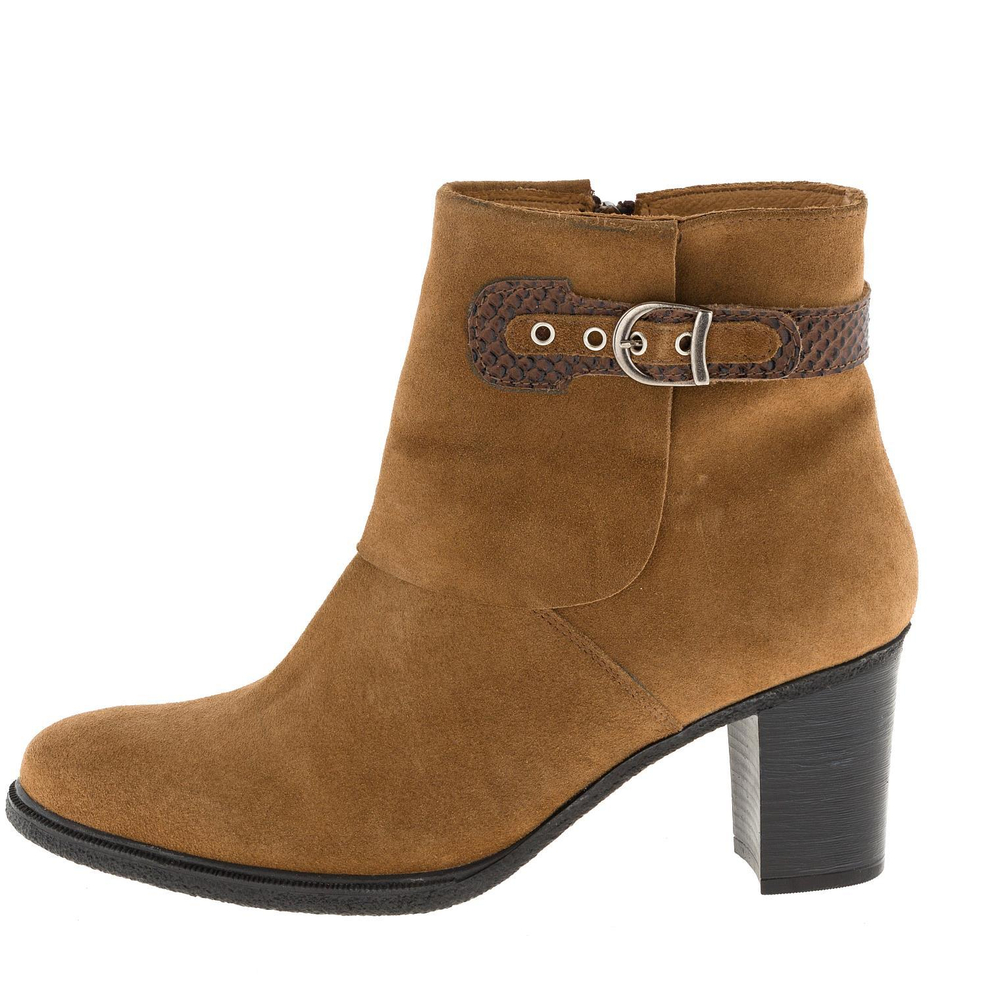 638409 Полусапожки женские замша песок