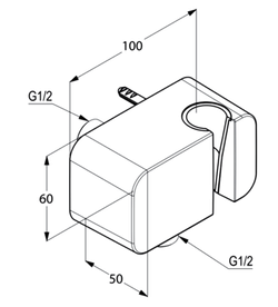 Шланговое подсоединение для шланга  Kludi A-QA, хром 6556005-00 схема