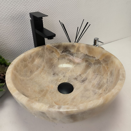 Раковина из оникса Bowl Grey TinLip BO-62982 40*40*15 44