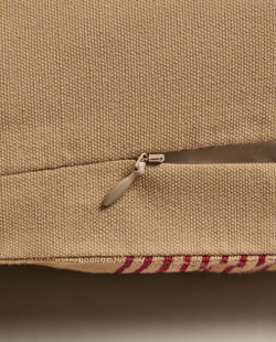 Zara Home наволочка декоративная из льна, светло-бежевый, в полоску, 50x50 см