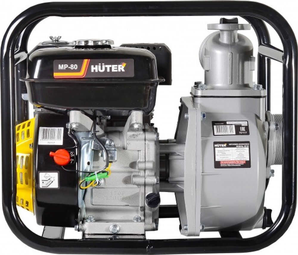 Мотопомпа бензиновая HUTER MP- 80 для слабозагрязненной воды 70/11/7