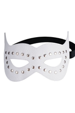 Маска с заклёпками кожаная белая (Цвет: белый)