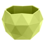 Кашпо для цветов пластиковое 0,45л d-12,3см «Топаз» Фисташковый