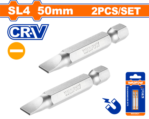 Бита 2 шт SL4x50 мм (200/400) WADFOW WSV2K21