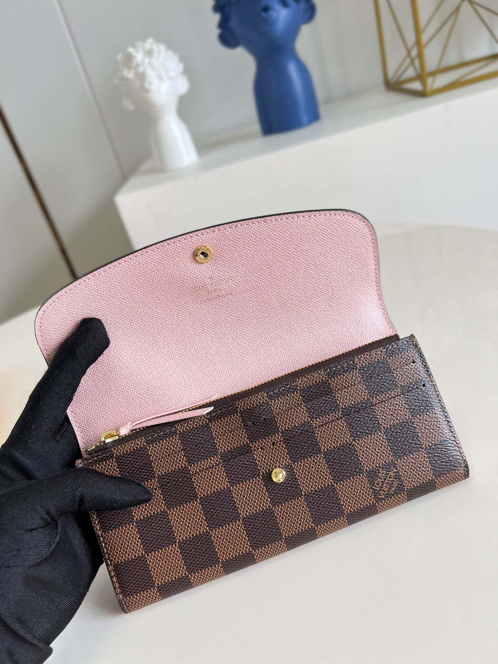 Louis Vuitton Wallet Damier Ebene/ Rose Ballerine