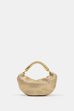 ZARA СУМКА С МЕТАЛЛИЧЕСКИМ БЛЕСКОМ, ЗОЛОТИСТЫЙ