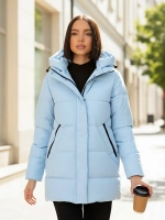 Куртка весенняя удлиненная со съемным капюшоном