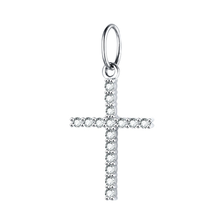 Подвеска из серебра с фианитами