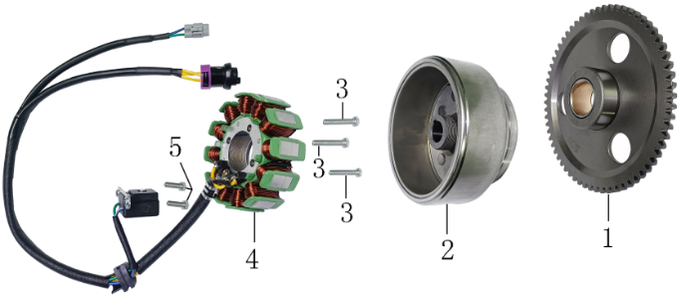 Запчасти двигателя к квадроциклу Motax Grizlik 300. Рис. 16