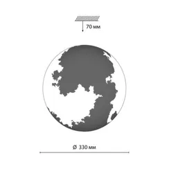 3084/CLN PALE SN 117 Светильник пластик/белый/серый LED 36Вт 4000К D330 IP43 MOON