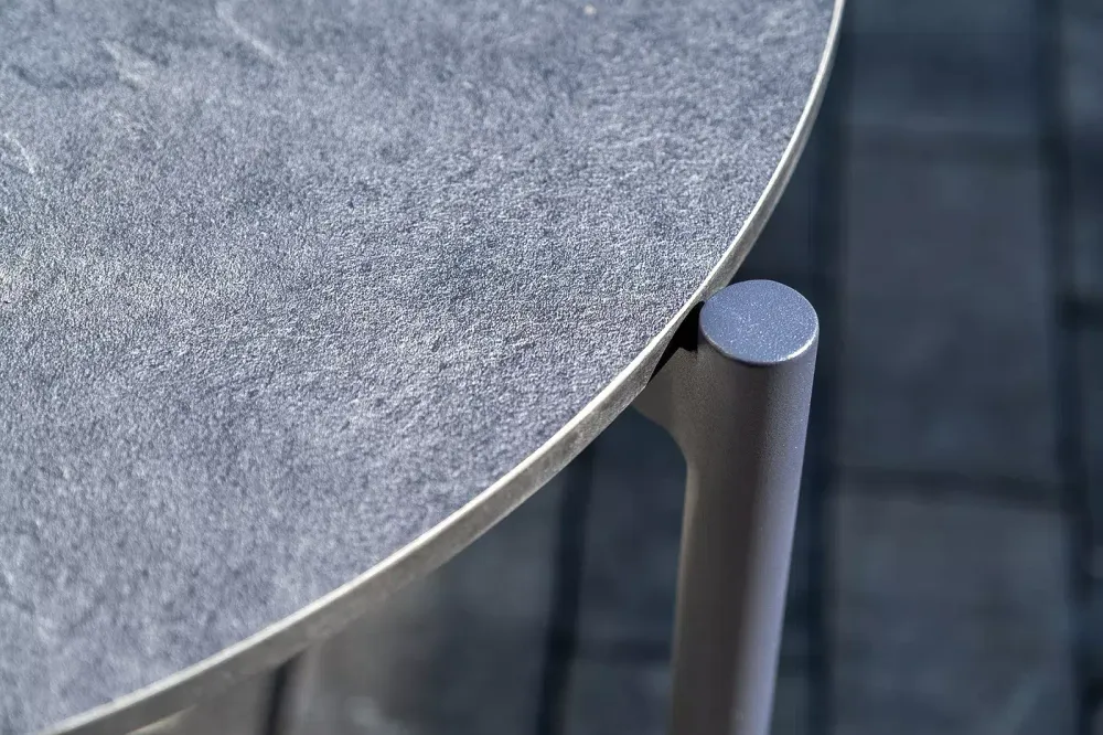 "Милан" лаунж-зона 4-местная плетеная из роупа (веревки), каркас алюминиевый темно-серый, роуп темно-серый