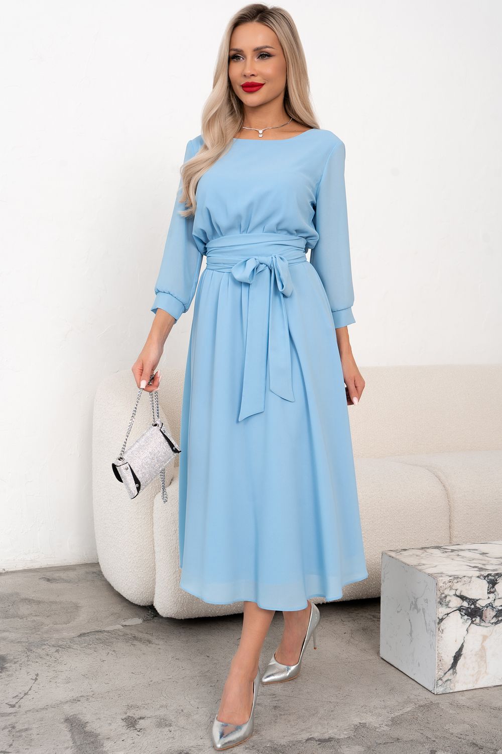 Платье Виржиния (голубой)-52р-р Р11-1240/3 Nikol