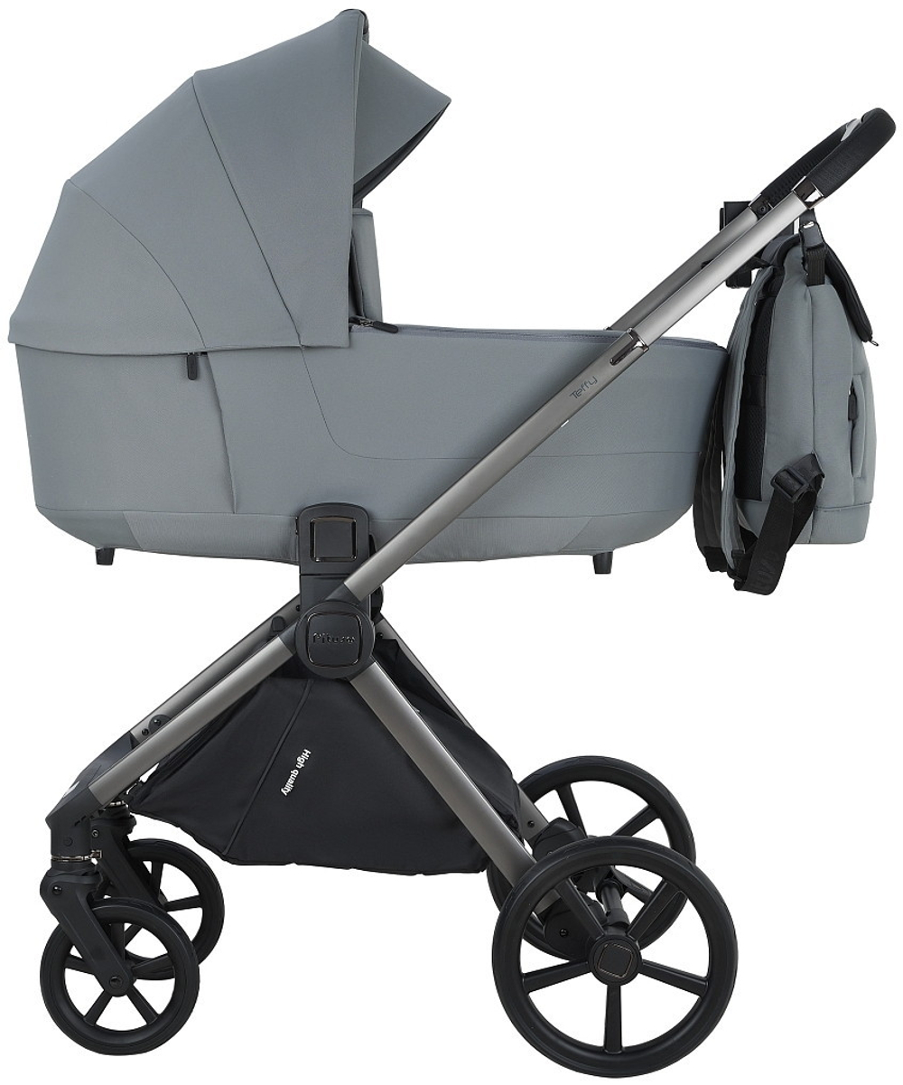 Детская коляска Pituso Teffy 3 в 1 с автокреслом Baesa Black Blue Tea/Graphite