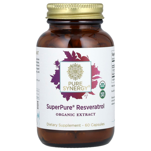 Pure Synergy, SuperPure® ресвератрол, 60 капсул