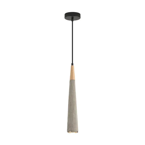 8351/1C SUSPENTIONI черный/серый/бежевый, металл/дерево/цемент Подвес GU10 LED 5W 220V EOLIANA
