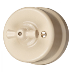 Выключатель 2-х клавишный, керамика, цвет песочное золото B1-202-04