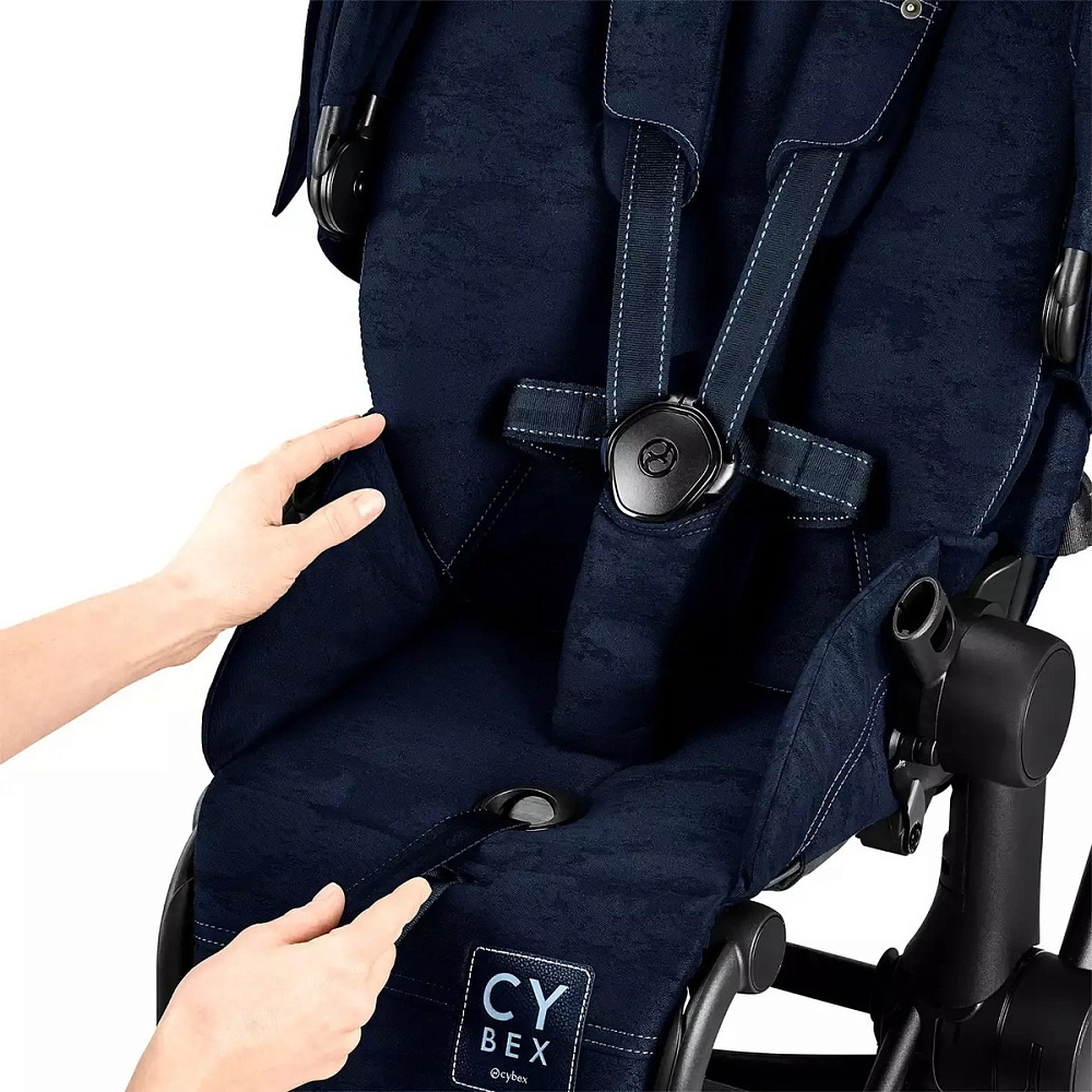 Коляска Cybex Priam IV Fashion Collections Rebellious Luxury Denim Blue 2 в 1 Rosegold