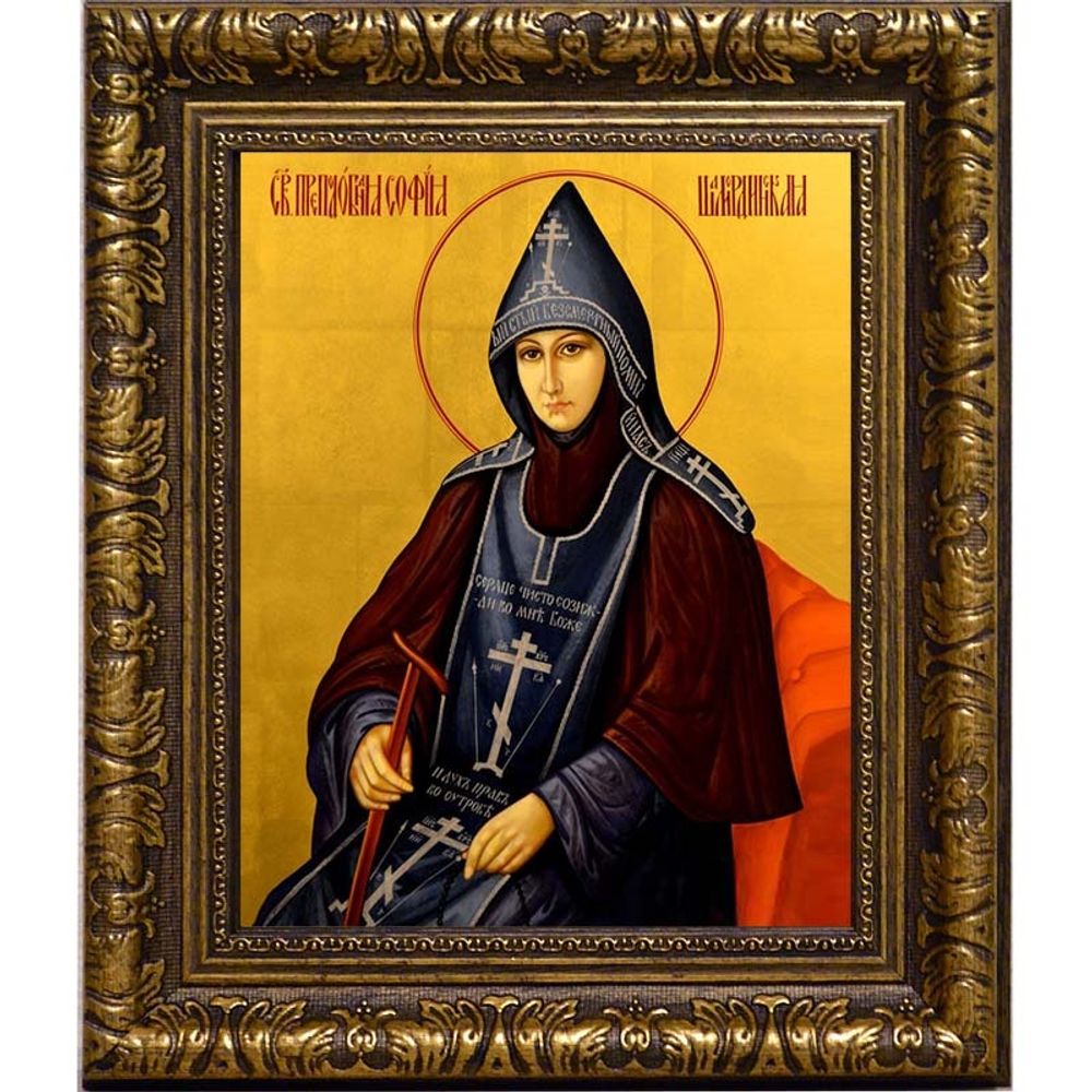 София Шамординская (Болотова) праведная схимонахиня. Икона на холсте.