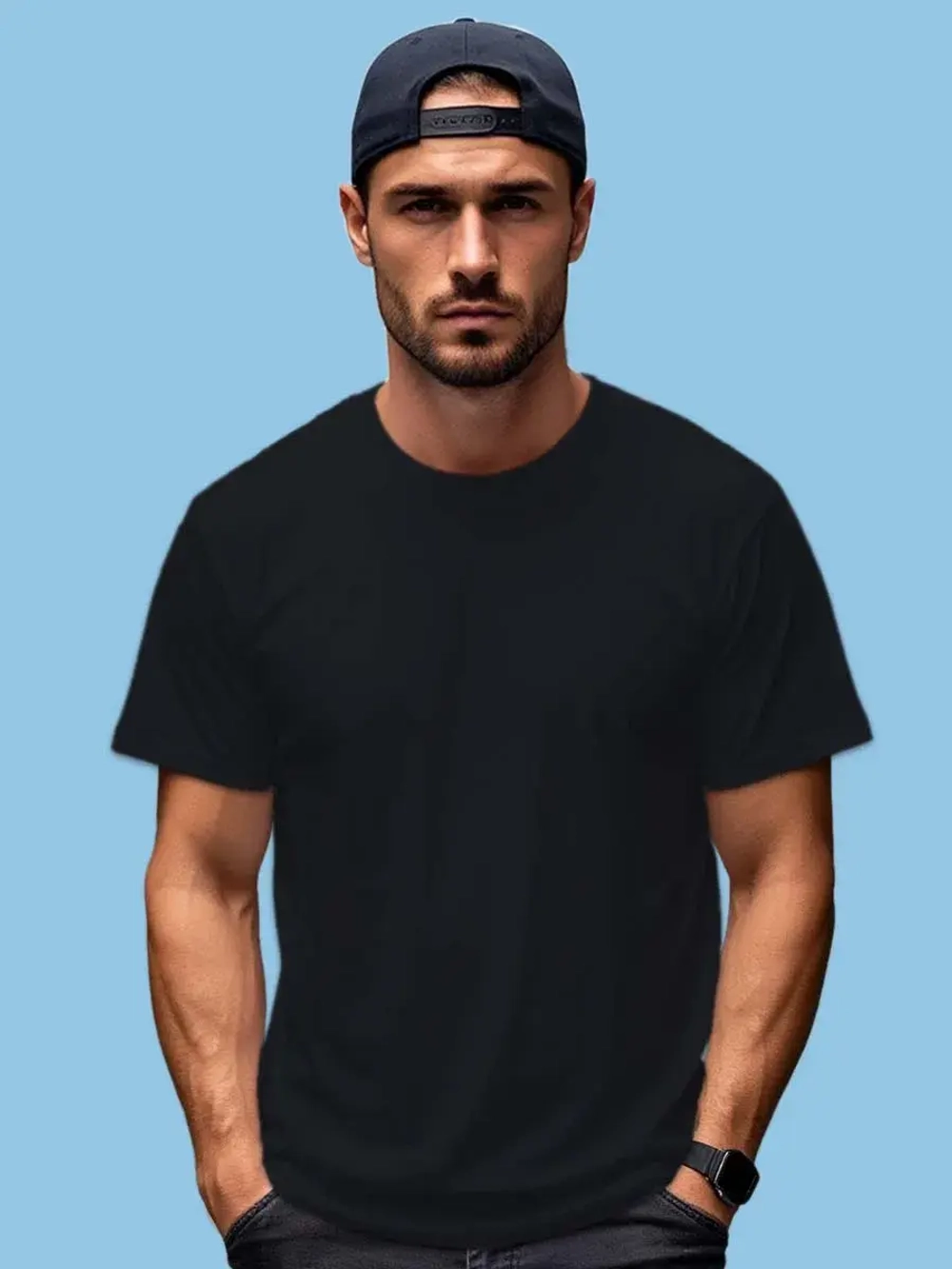 Футболка Взрослая.Премиум однотонная.Набор 2 шт