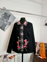 Куртка джинсовая с вышивкой Размер 52-54