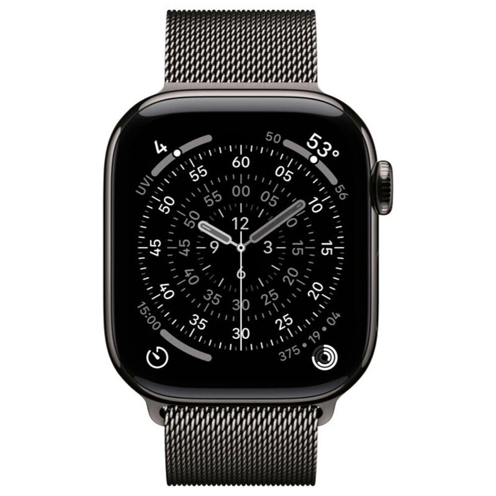Умные часы Apple Watch Series 11 GPS + Cellular, 42 мм, Slate Titanium, Миланская петля "Slate" (MF8U4)