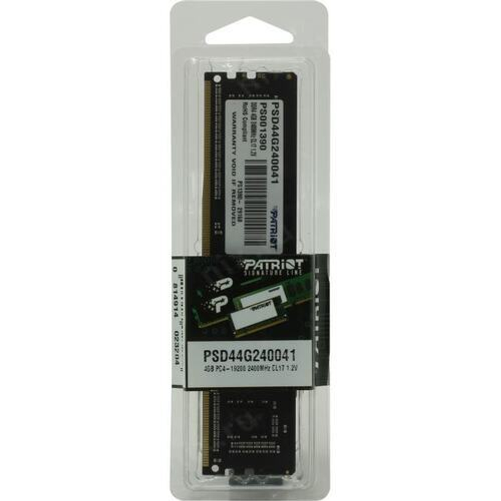 Модуль памяти Patriot Signature Line DDR4 DIMM 4Gb PC4-19200 CL17