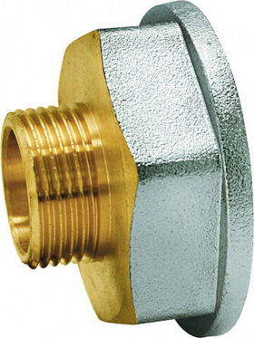 Переходник никелированный внутренняя / наружная резьба Euros 1* х 1/2*