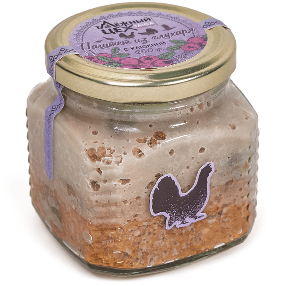 Паштет из мяса глухаря с клюквой  250г.