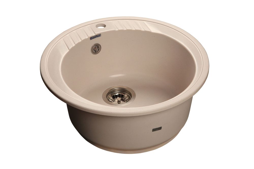 GRANFEST Мойка мрамор RONDO GF-R--520   D=520 мм   белый  арт.GF-