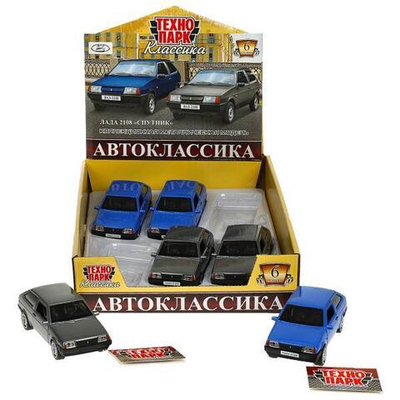 Модель ин. мет. "Lada-2108 Автоклассика" 12см, двери, багажник, в ассорт. LADA2108-12DB6-MIX (Техноп