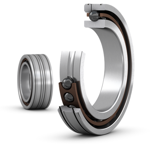 Matched set of two super-precision, high-speed E design, single row angular contact ball bearings 7012 FE/HCP4AL1ADGA