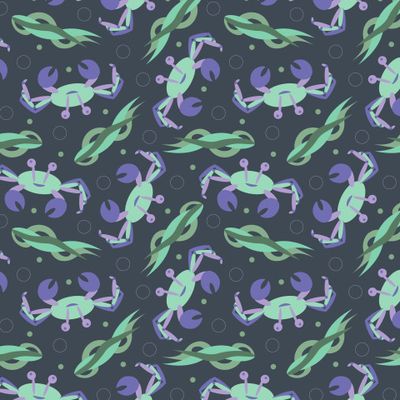 Крабы в океане.