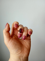 Кольцо позолоченное с рубином.Размер - 17