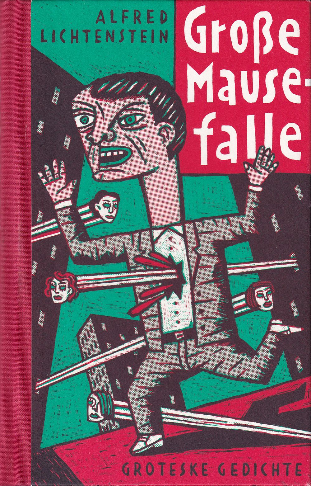 Альфред Лихтенштейн. Большая мышеловка. Гротескные стихи. Экземпляр из особого тиража с приложением оригинальной цветной ксилографии
