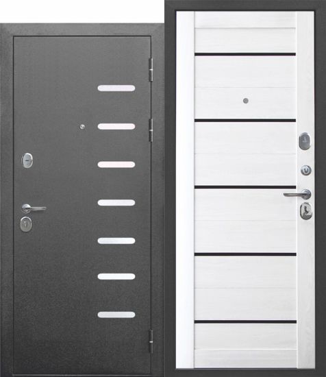 Дверь металлическая 9 см Серебро