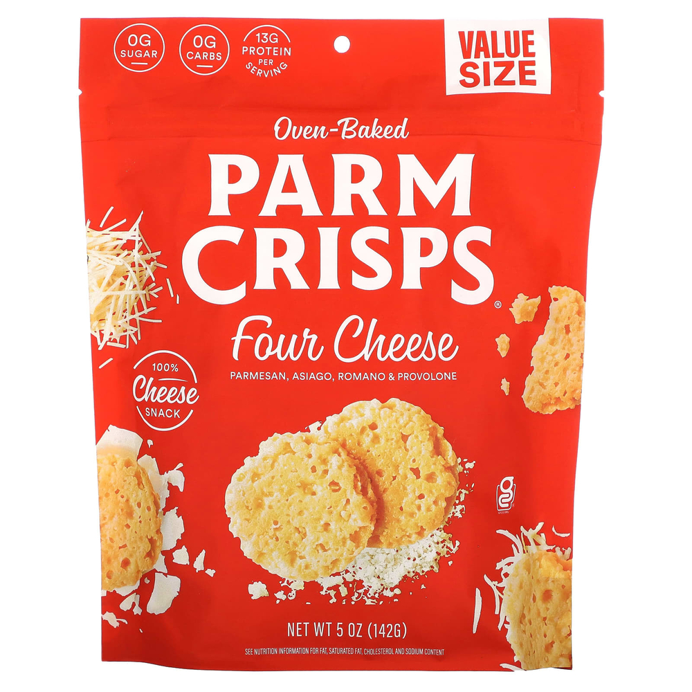 ParmCrisps, запеченные в духовке, четыре вида сыра, 142 г (5 унций)