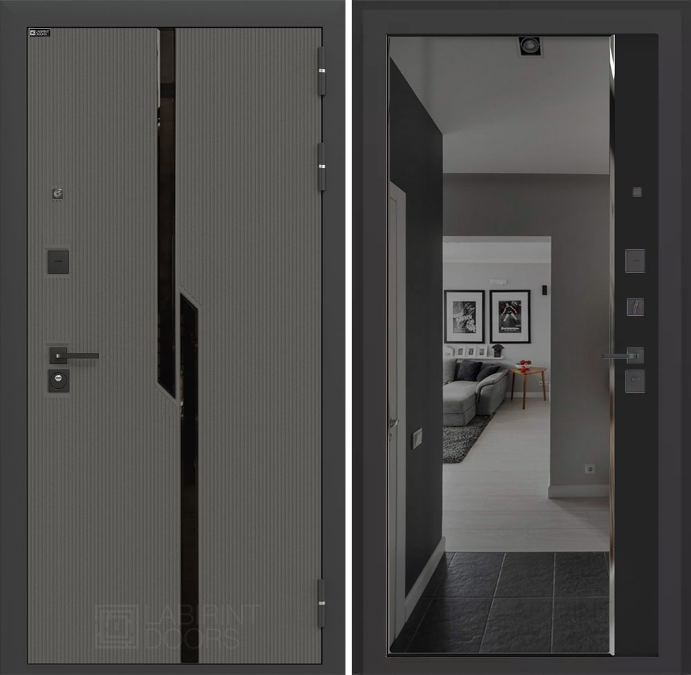 Карбон зеркало Панорама,чёрный кварц