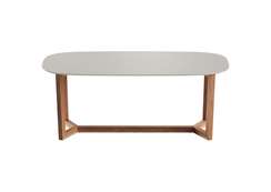 Стол обеденный Cross 2 200*95 см (дымка, бук)