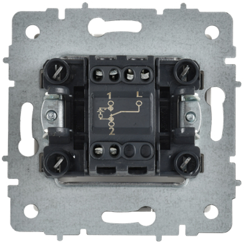 BRITE Выключатель 1-клавишный проходной с индикацией 10А ВС10-1-7-БрАБ арктический белый IEK