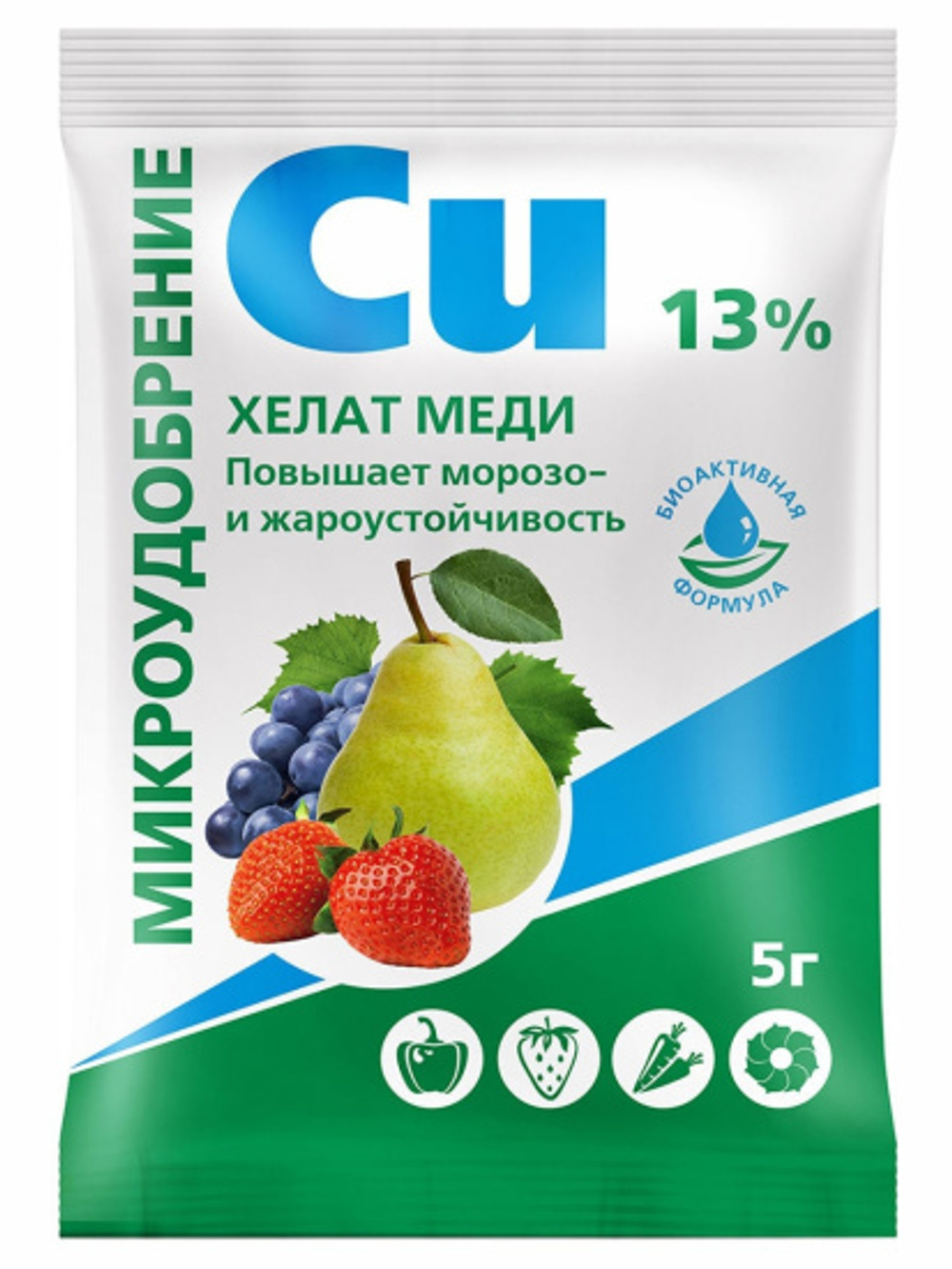 Удобрение минеральное 5гр Хелат меди БИОМАСТЕР