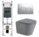 Унитаз с инсталляцией WeltWasser AMBERG 350 ST + SALZBACH 043 MT-GR + AMBERG RD-CR