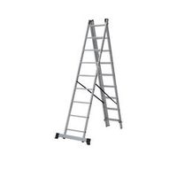 Лестница трехсекционная 9 ступеней алюминиевая