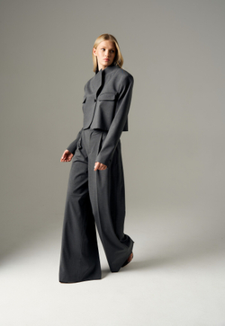 Жакет укороченный not simple, серый