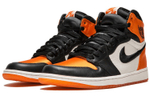 Jordan Air Jordan 1 Retro High "Satin Shattered Backboard" silk buckle Synthetic leather shock absorption non-slip high-top retro basketball shoes women's orange, white and black