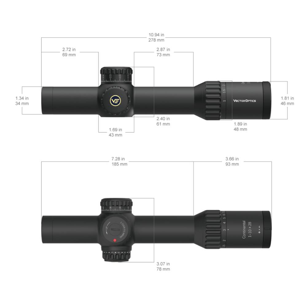 Оптический прицел Vector Optics FFP Continental x10 1-10x28 ED FFP VET-CTR
